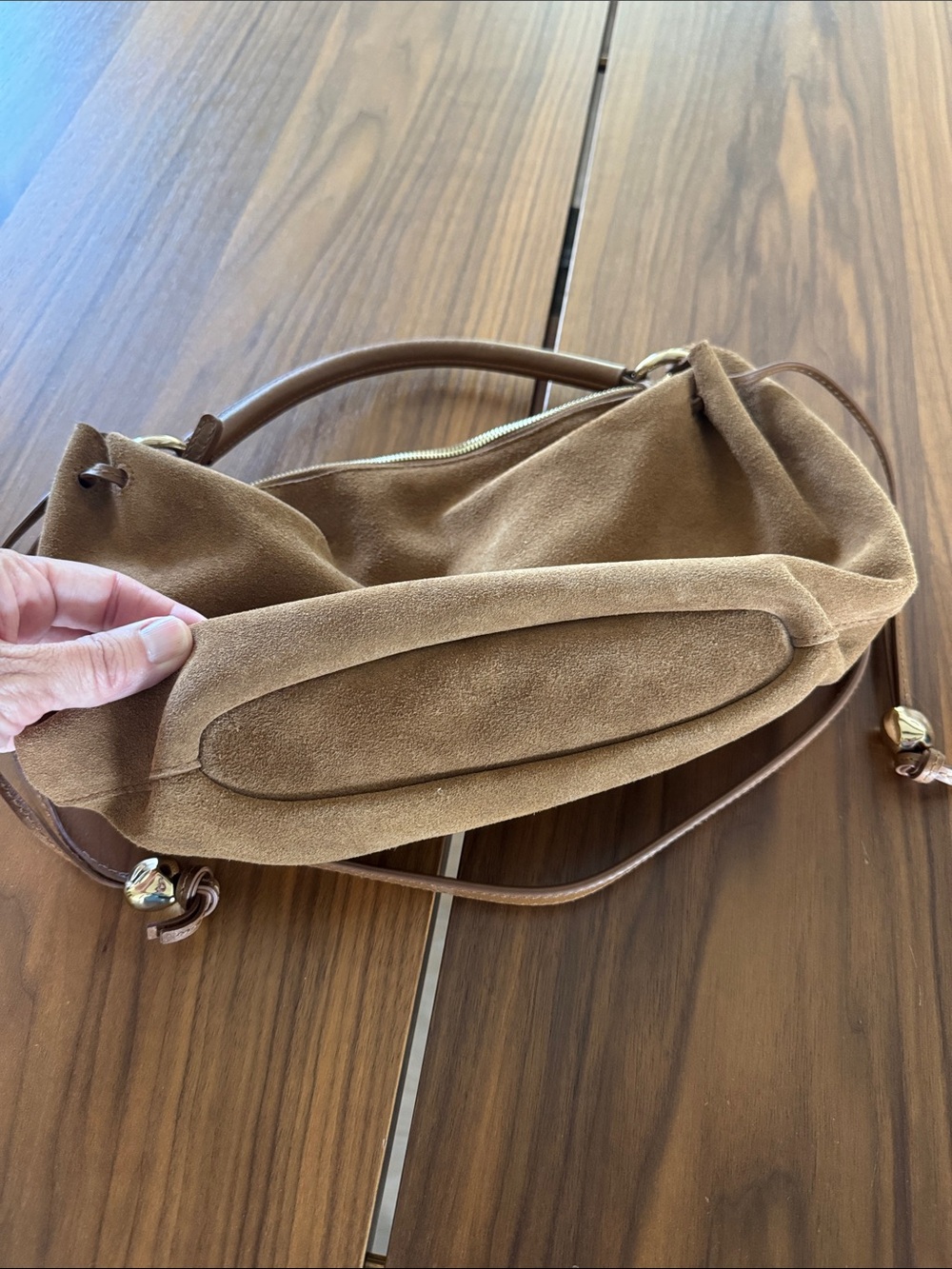 Madewell Camren Gathered Suede Shoulder Bag NWT - Picture 3 of 9